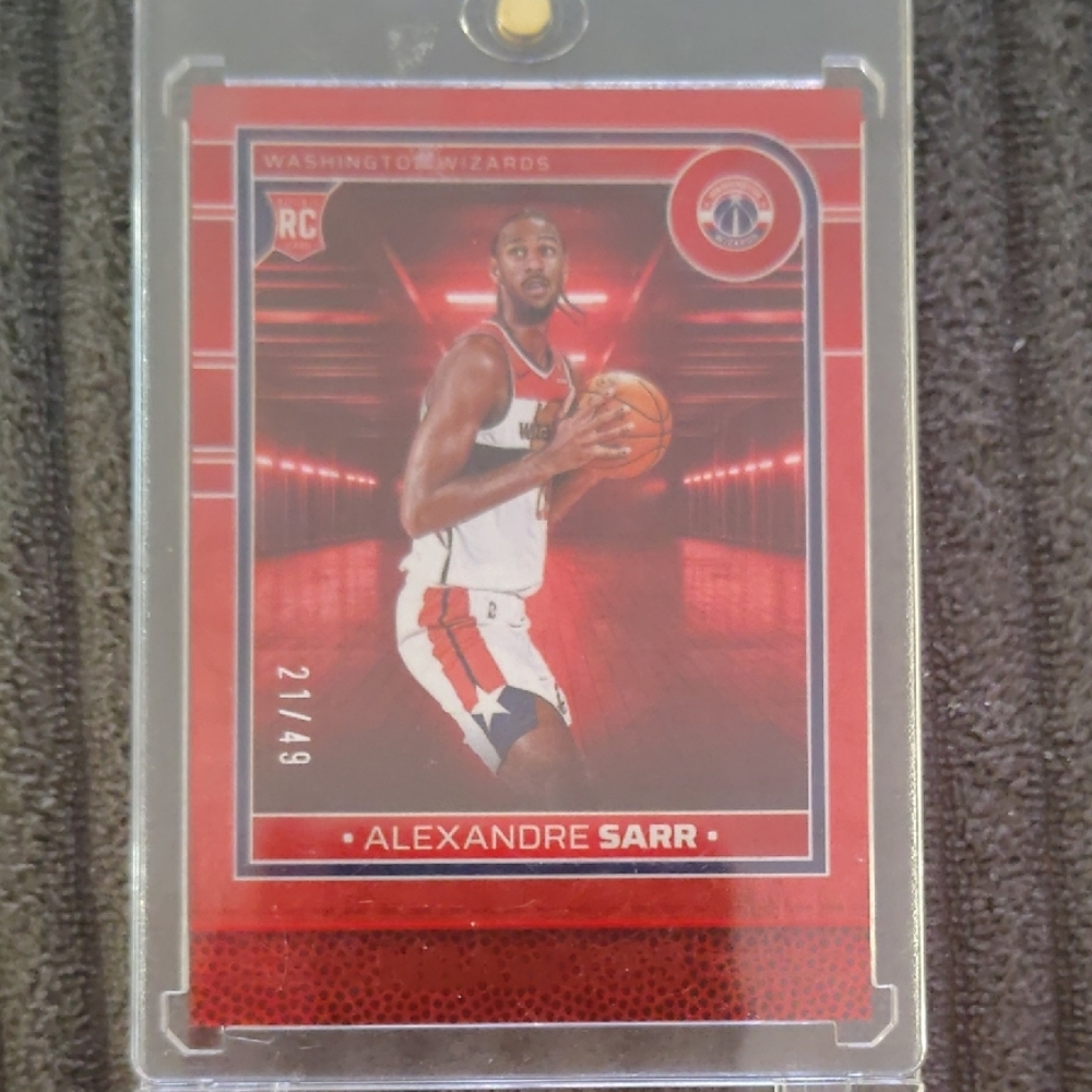 Alexander Sarr 2024-25 NBA Hoops Premium Red Scope Prizm SP /49 Rookie Card #232